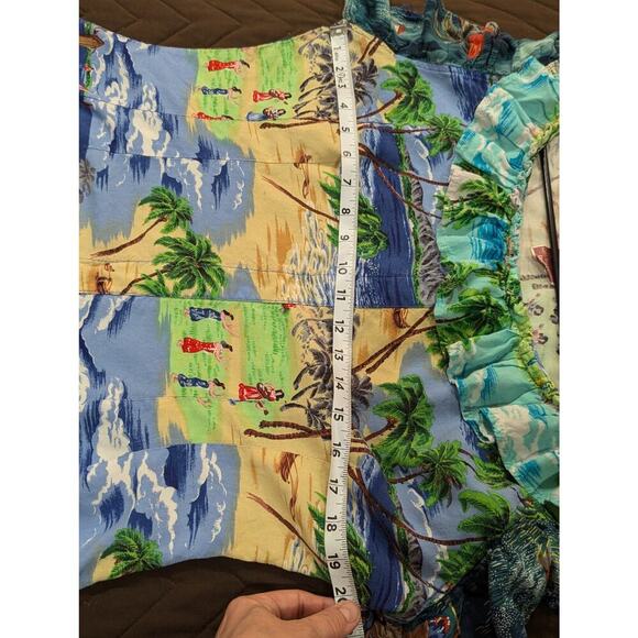 Women's short sleeve tropical print tiered dress by Magic of the Moon size M - Picture 6 of 8